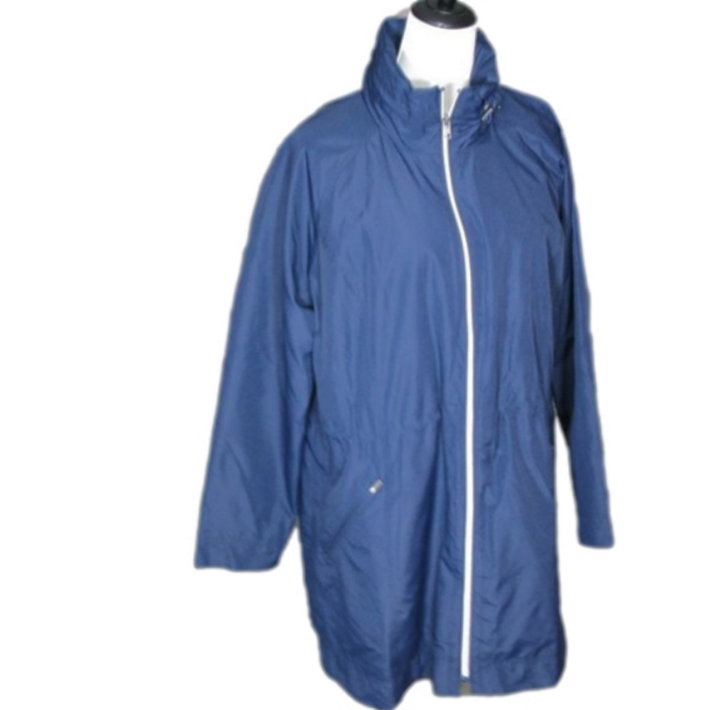 Style & Co. Lightweight Long Length Navy Blue Parka Jacket Size 1X